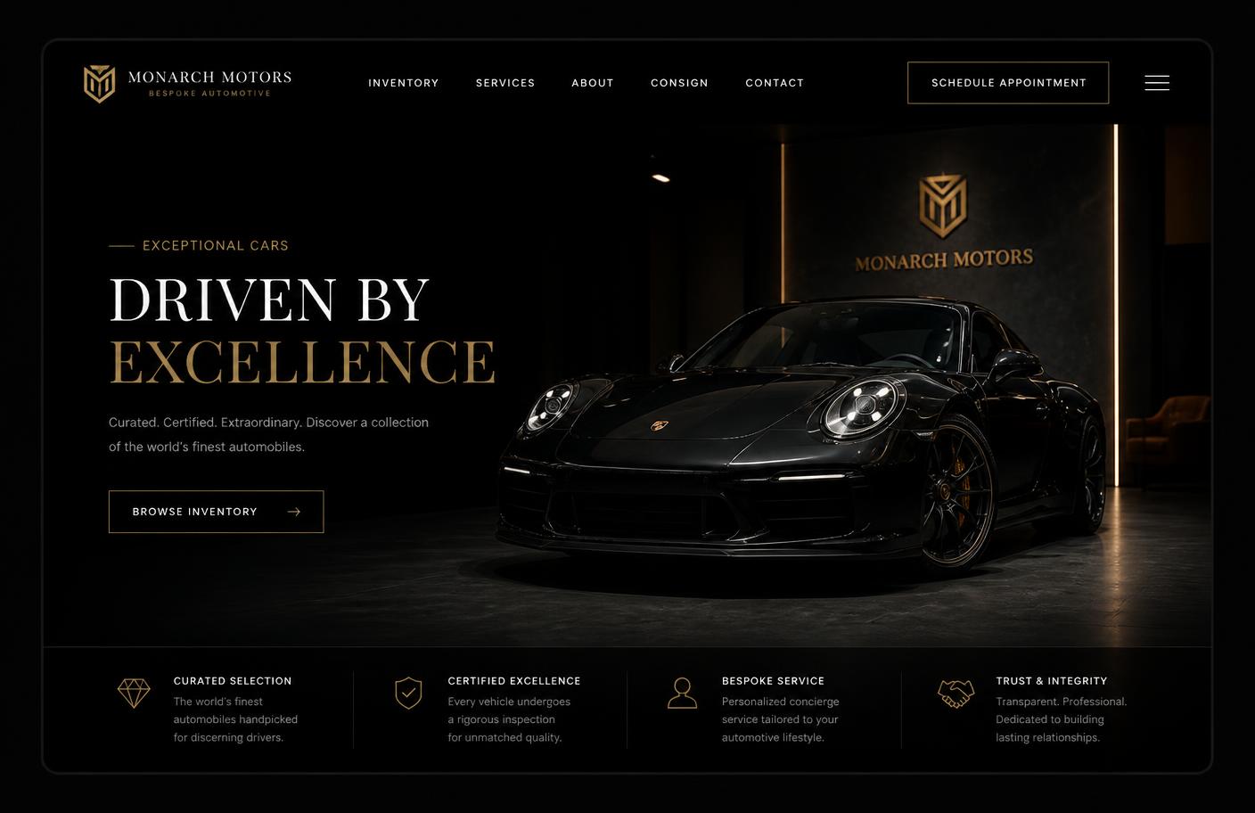 Conceito de site — Experiência Automotiva